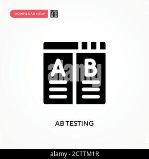 Vektorsymbol für ab-Tests. . Moderne, einfache flache Vektor-Illustration für Website oder mobile App Stock Vektor