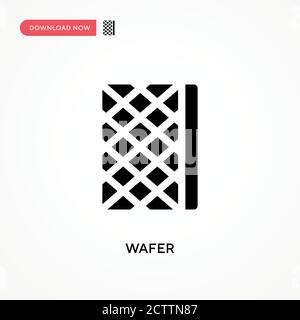 Symbol für Wafer-Vektor. . Moderne, einfache flache Vektor-Illustration für Website oder mobile App Stock Vektor