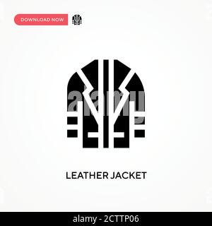 Vektorsymbol Lederjacke. . Moderne, einfache flache Vektor-Illustration für Website oder mobile App Stock Vektor