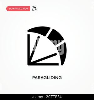 Vektorsymbol für Gleitschirmfliegen. . Moderne, einfache flache Vektor-Illustration für Website oder mobile App Stock Vektor