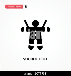 Voodoo Puppe Vektor-Symbol. . Moderne, einfache flache Vektor-Illustration für Website oder mobile App Stock Vektor