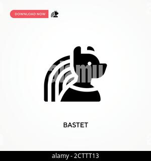 Bastet-Vektor-Symbol. . Moderne, einfache flache Vektor-Illustration für Website oder mobile App Stock Vektor