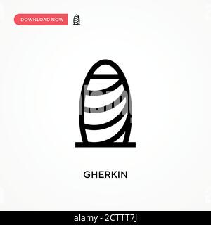 Symbol für Gherkin-Vektor. . Moderne, einfache flache Vektor-Illustration für Website oder mobile App Stock Vektor