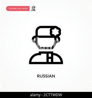 Russisches Vektorsymbol. . Moderne, einfache flache Vektor-Illustration für Website oder mobile App Stock Vektor
