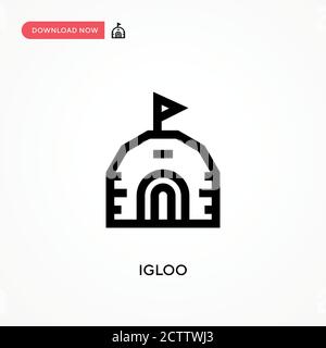 Iglu-Vektor-Symbol. . Moderne, einfache flache Vektor-Illustration für Website oder mobile App Stock Vektor