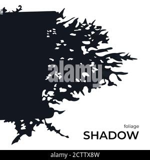 Schwarze Silhouette von Busch. Schatten für Überlagerung. Stock Vektor