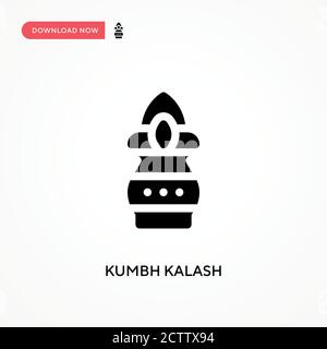 Kumbh kalash-Vektorsymbol. . Moderne, einfache flache Vektor-Illustration für Website oder mobile App Stock Vektor