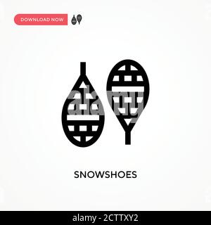 Vektorsymbol für Schneeschuhe. . Moderne, einfache flache Vektor-Illustration für Website oder mobile App Stock Vektor