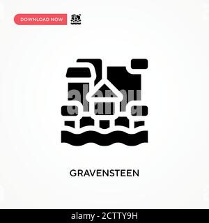 Gravensteen Vektorsymbol. . Moderne, einfache flache Vektor-Illustration für Website oder mobile App Stock Vektor