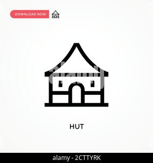 Hüttenvektorsymbol. . Moderne, einfache flache Vektor-Illustration für Website oder mobile App Stock Vektor