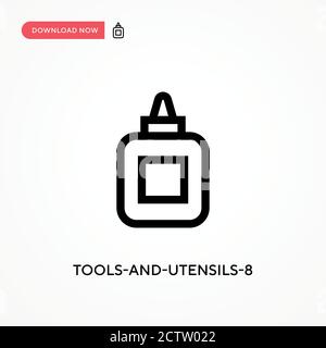 Werkzeuge-und-Utensilien-8 Vektor-Symbol. . Moderne, einfache flache Vektor-Illustration für Website oder mobile App Stock Vektor
