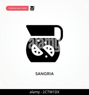 Symbol für Sangria-Vektor. . Moderne, einfache flache Vektor-Illustration für Website oder mobile App Stock Vektor