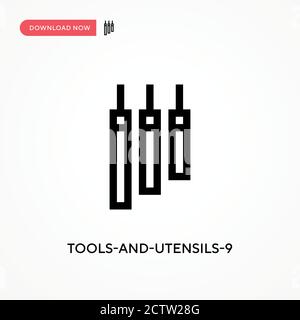 Werkzeuge-und-Utensilien-9 Vektor-Symbol. . Moderne, einfache flache Vektor-Illustration für Website oder mobile App Stock Vektor