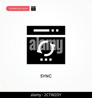 Symbol für Synchronisierungsvektor. . Moderne, einfache flache Vektor-Illustration für Website oder mobile App Stock Vektor