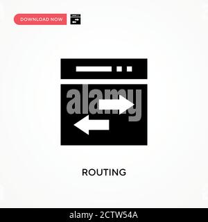 Routing-Vektor-Symbol. . Moderne, einfache flache Vektor-Illustration für Website oder mobile App Stock Vektor