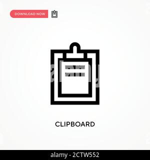 Vektorsymbol Zwischenablage. . Moderne, einfache flache Vektor-Illustration für Website oder mobile App Stock Vektor