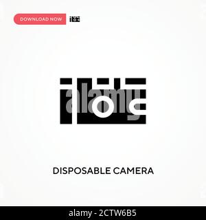 Vektor-Symbol für Einwegkamera. . Moderne, einfache flache Vektor-Illustration für Website oder mobile App Stock Vektor