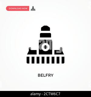 Belfry-Vektor-Symbol. . Moderne, einfache flache Vektor-Illustration für Website oder mobile App Stock Vektor