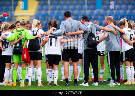 Podgorica, Montenegro. September 2020. Das Team von Deutschland feiert den Sieg. Quelle: Nikola Krstic/Alamy Live News Stockfoto