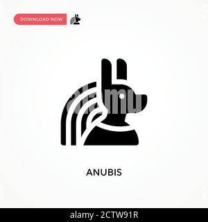 Anubis-Vektor-Symbol. . Moderne, einfache flache Vektor-Illustration für Website oder mobile App Stock Vektor