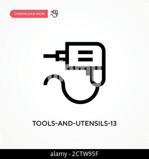 Werkzeuge-und-Utensilien-13 Vektor-Symbol. . Moderne, einfache flache Vektor-Illustration für Website oder mobile App Stock Vektor