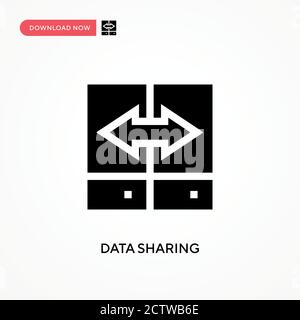 Vektorsymbol für die gemeinsame Nutzung von Daten. . Moderne, einfache flache Vektor-Illustration für Website oder mobile App Stock Vektor