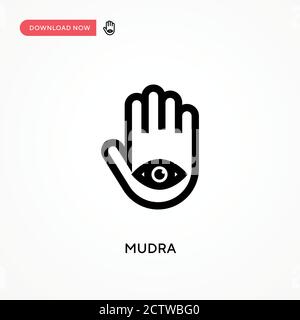 Mudra-Vektor-Symbol. . Moderne, einfache flache Vektor-Illustration für Website oder mobile App Stock Vektor