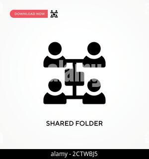 Vektorsymbol für freigegebene Ordner. . Moderne, einfache flache Vektor-Illustration für Website oder mobile App Stock Vektor