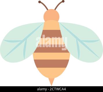 Biene Insekt Tier Natur Cartoon flache Symbol Stil Vektor Illustration Stock Vektor