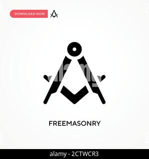 Freimaurerei Vektor-Symbol. . Moderne, einfache flache Vektor-Illustration für Website oder mobile App Stock Vektor