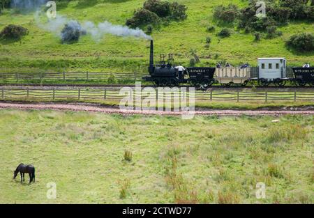 Pockerley Wagonway, Beamish Open Air Museum, Durham, England Stockfoto