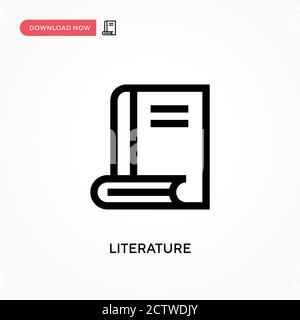 Literaturvektor-Symbol. . Moderne, einfache flache Vektor-Illustration für Website oder mobile App Stock Vektor