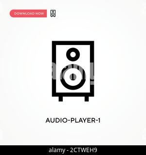 Vektorsymbol für Audio-Player 1. . Moderne, einfache flache Vektor-Illustration für Website oder mobile App Stock Vektor