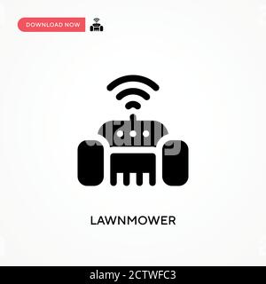 Vektorsymbol Rasenmäher. . Moderne, einfache flache Vektor-Illustration für Website oder mobile App Stock Vektor