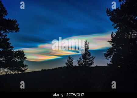 Perlmutt-Wolke in Norwegen 247 Stockfoto