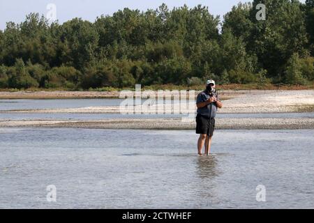 Spaziergang zum Gull Island Presquile Park Ontario Stockfoto