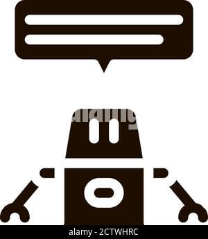 Künstliche Intelligenz Chat Bot Vektor Zeichen Symbol Stock Vektor