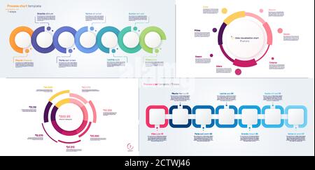 Vektorverfahren und Kreisdiagramme Stock Vektor