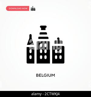 Belgien Vektorsymbol. . Moderne, einfache flache Vektor-Illustration für Website oder mobile App Stock Vektor