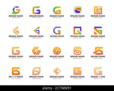 G Letter Logo-Set für Business Template Logo Stock Vektor