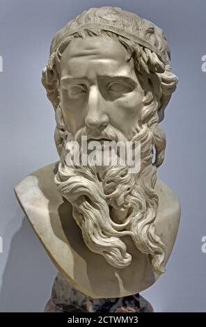 Aristoteles nach Bildhauer: Orfeo Boselli (zugeschrieben) Bildhauer: François Du Quesnoy (abgelehnte Zuordnung) Marmor (Stein) Roman, Rom, Italien, Italienisch, ( Aristoteles war ein griechischer Philosoph und Universalgelehrter während der klassischen Periode im antiken Griechenland. Von Platon gelehrt, war er der Gründer des Lyceum, der peripatetic Schule der Philosophie, und der aristotelischen Tradition ) Stockfoto