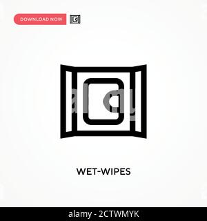 Vektorsymbol für Feuchttücher. . Moderne, einfache flache Vektor-Illustration für Website oder mobile App Stock Vektor