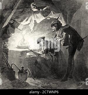 Mephistopheles mit Wagner, Homunculus, zweiter Akt, Faust II., von Johann Wolfgang von Goethe Stockfoto