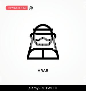 Arabisches Vektorsymbol. . Moderne, einfache flache Vektor-Illustration für Website oder mobile App Stock Vektor