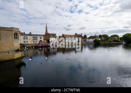 10/09/2020 The Quay Area of St Ives town Centre in Cambridgeshire, England, UK. BILD: MARK BULLIMORE PHOTOGRAPHY Stockfoto