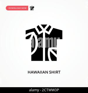 Hawaii Hemd Vektor-Symbol. . Moderne, einfache flache Vektor-Illustration für Website oder mobile App Stock Vektor