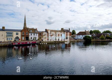 10/09/2020 The Quay Area of St Ives town Centre in Cambridgeshire, England, UK. BILD: MARK BULLIMORE PHOTOGRAPHY Stockfoto