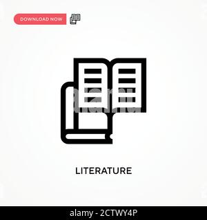 Literaturvektor-Symbol. . Moderne, einfache flache Vektor-Illustration für Website oder mobile App Stock Vektor