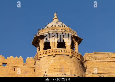 Jaisalmer, Rajasthan, Indien- Feb 18,2020.EINE Struktur innerhalb des Forts in der Nähe von Manik Chowk Stockfoto