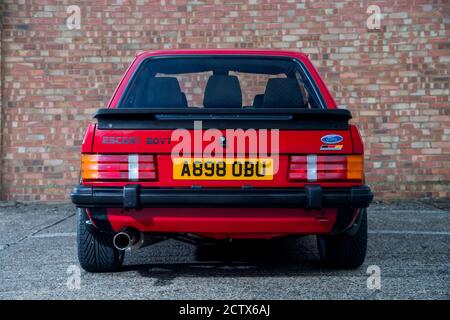 Modifiziertes Mk3 Ford Escort retro hatchback Auto Stockfoto